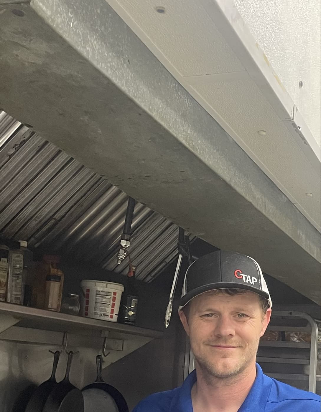 Myke Mueller in the Community Tap kitchen